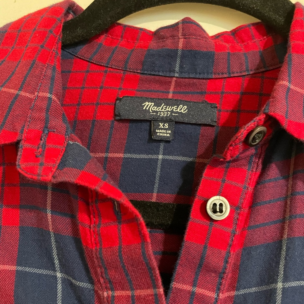 Madewell Plaid Boyfriend Flannel - Picture 5 of 6